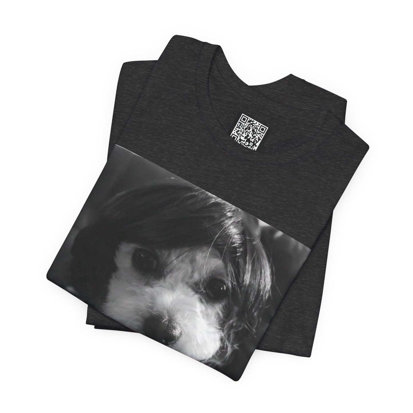 Personalized Dog Photo Tee — Retro Black & White Puppy Portrait T-Shirt