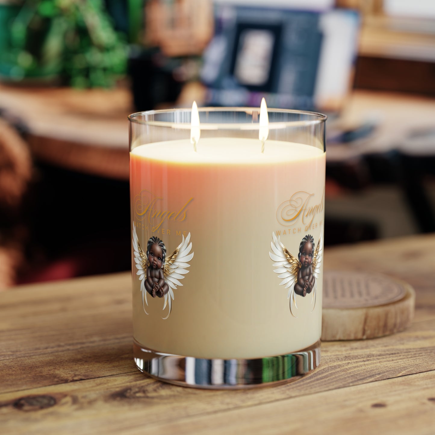 Angels Watch Over Me Scented Candle - Full Glass, 11oz, Seventh Avenue Scented Candles, Burns for 65 Hours, 100% Food Grade Soy Wax
