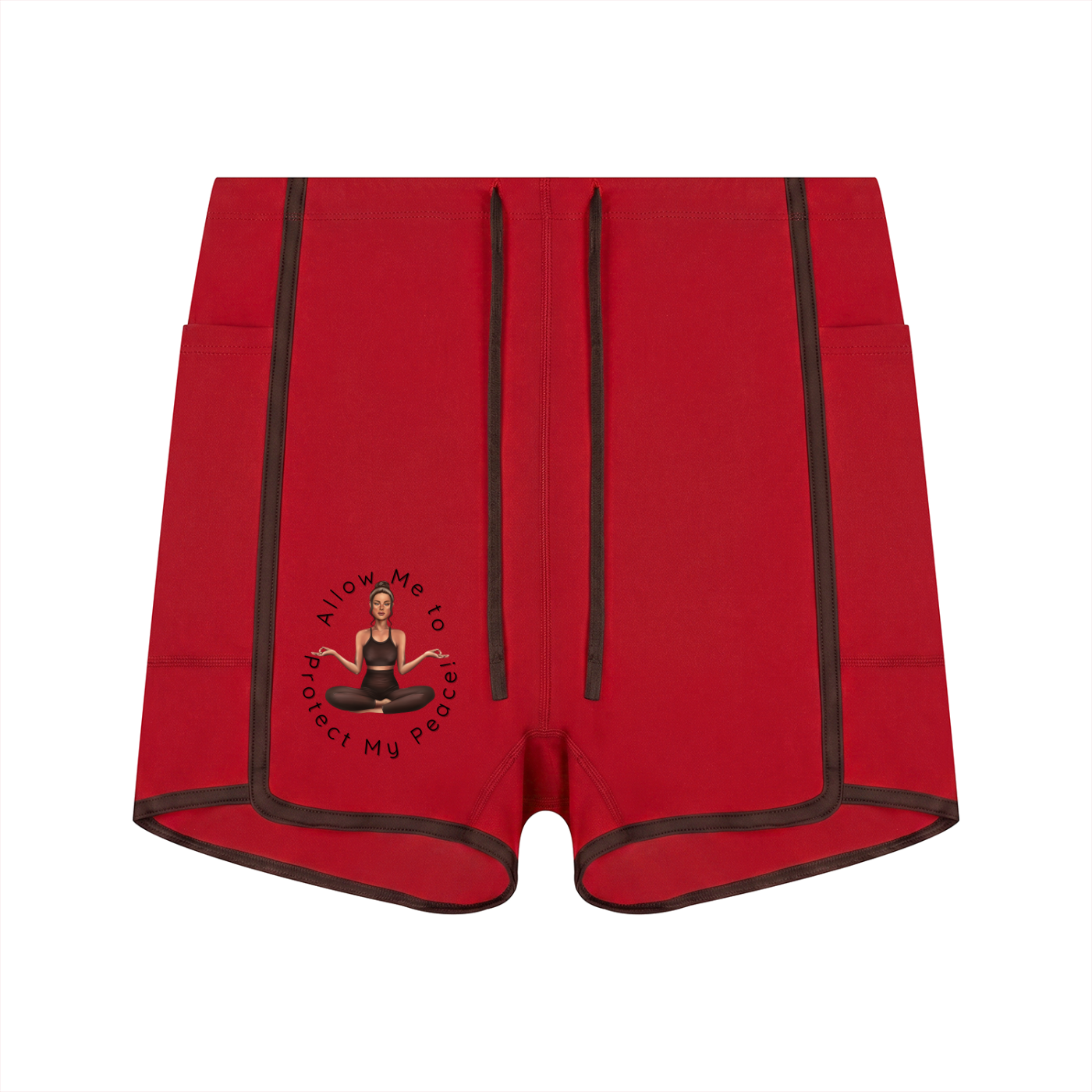 "Protect My Peace" Women's High Rise Color Block Yoga Shorts