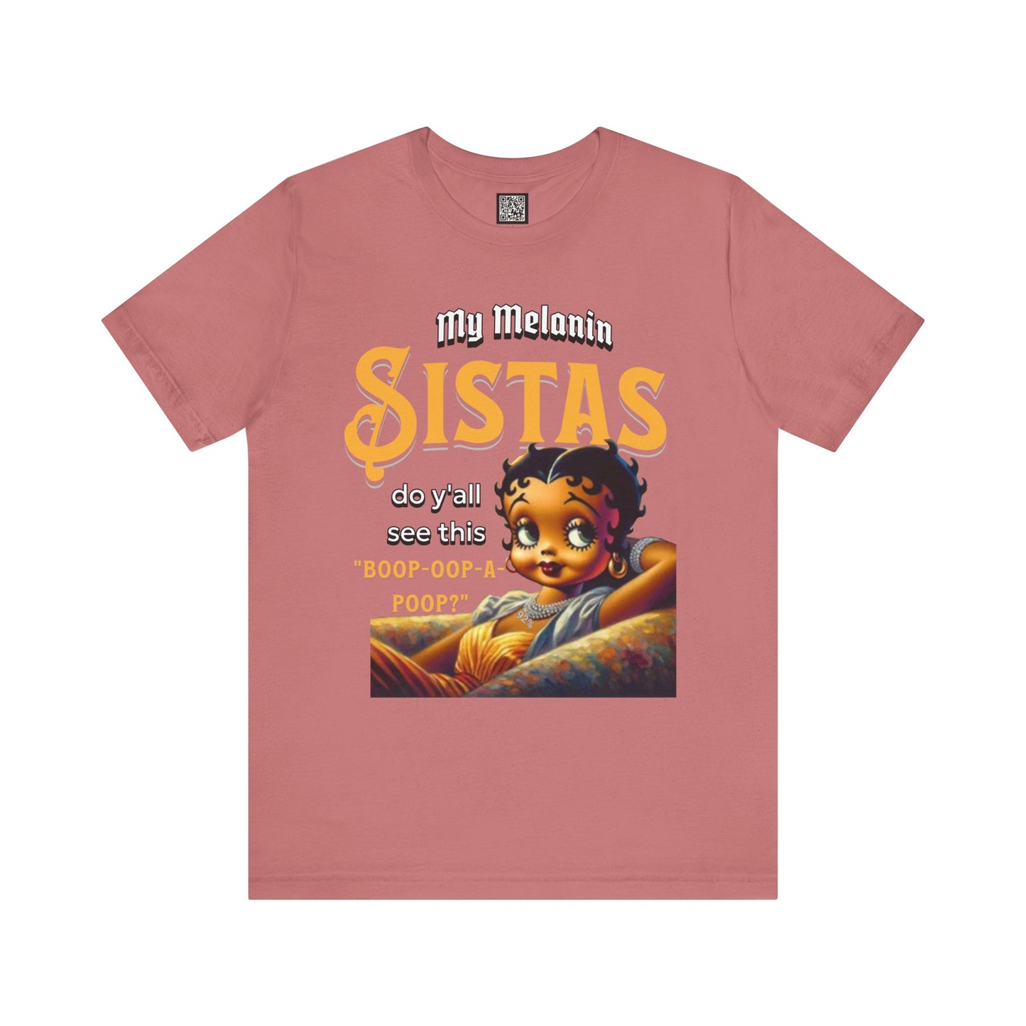 Melanin Betty Boop T-Shirt – "My Melanin Sistas" Black Girl Magic Tee, Funny Black Culture Shirt, XS–4XL