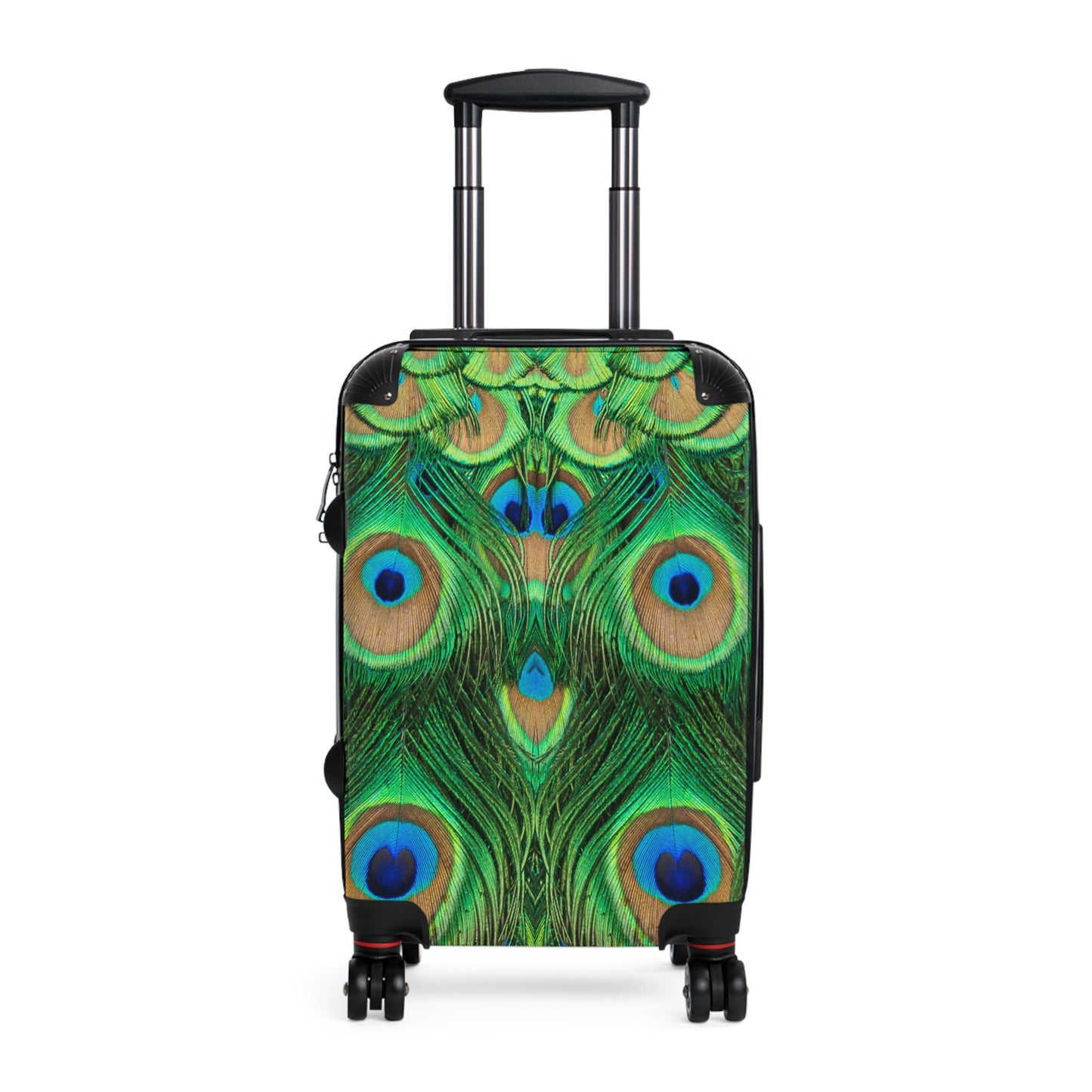 Peacock Print Travel Suitcase | Vibrant Luggage for Adventure | Stylish Carry-On for Vacations, Trips, Getaways, and Travel