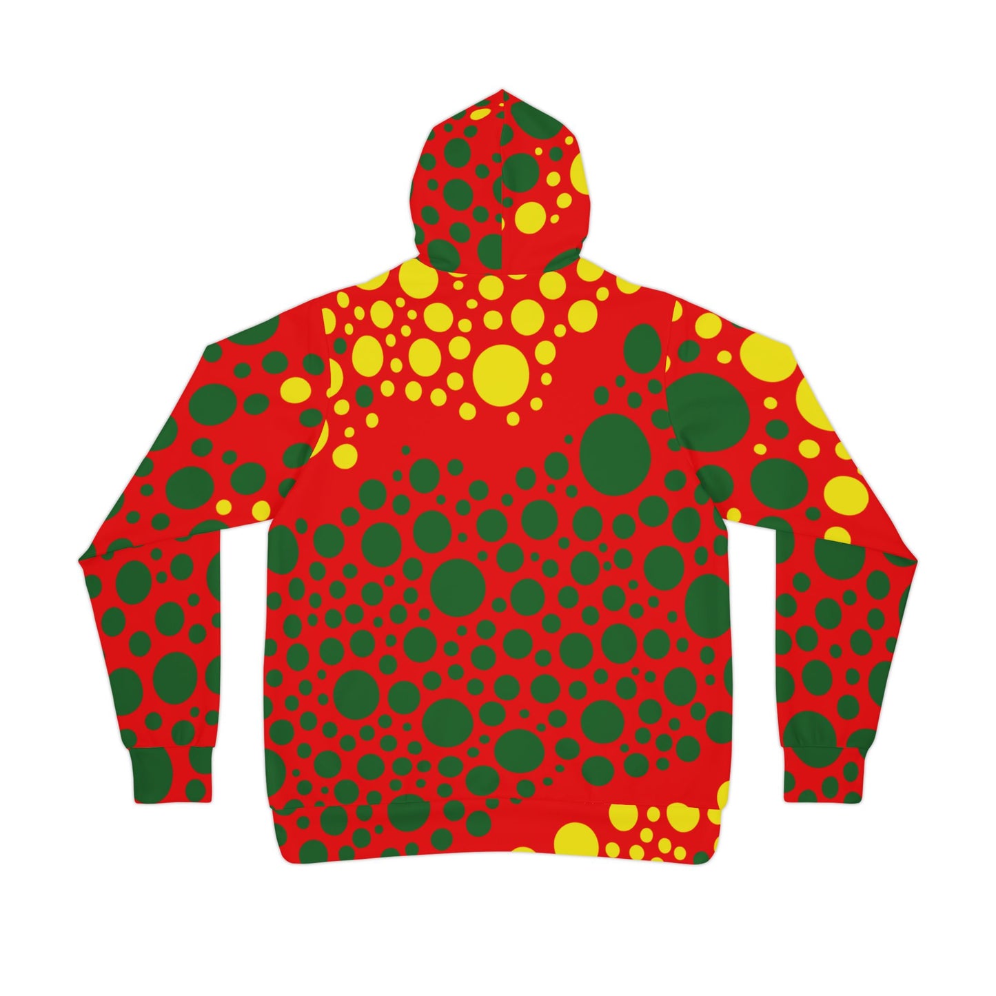 Vibrant Dot Pattern Athletic Hoodie - Perfect for Fitness & Festive Celebrations, One-of-A-Kind Print, Cute Workout Gear, Activewear for Her