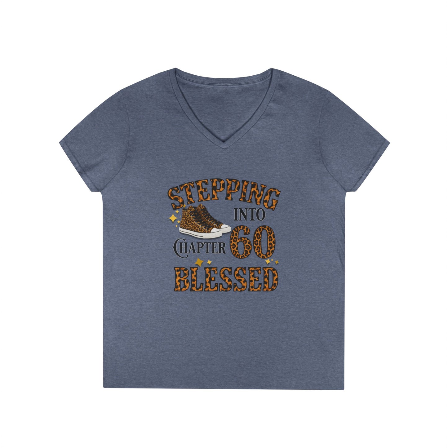 Stepping Into Chapter 60 Blessed V-Neck Tee