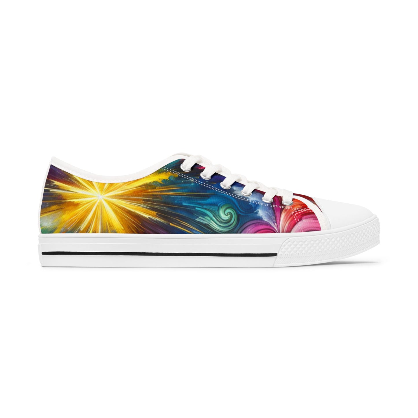 Vibrant Women's Low Top Sneakers, Colorful Casual Shoes, Trendy Tennis Shoes, Graffiti Sneakers, Lightweight Fashion Footwear