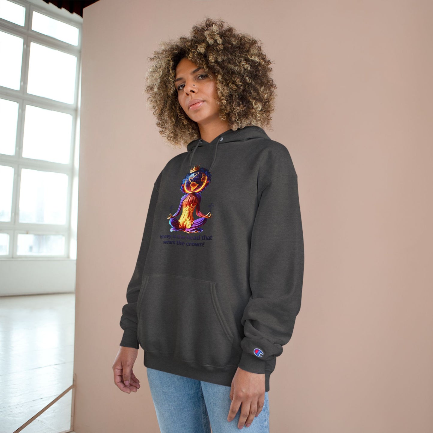 "Heavy is the Head" Champion Hoodie for Women, Inspirational Hoodie for Women, Women Empowerment Hoodies for Women