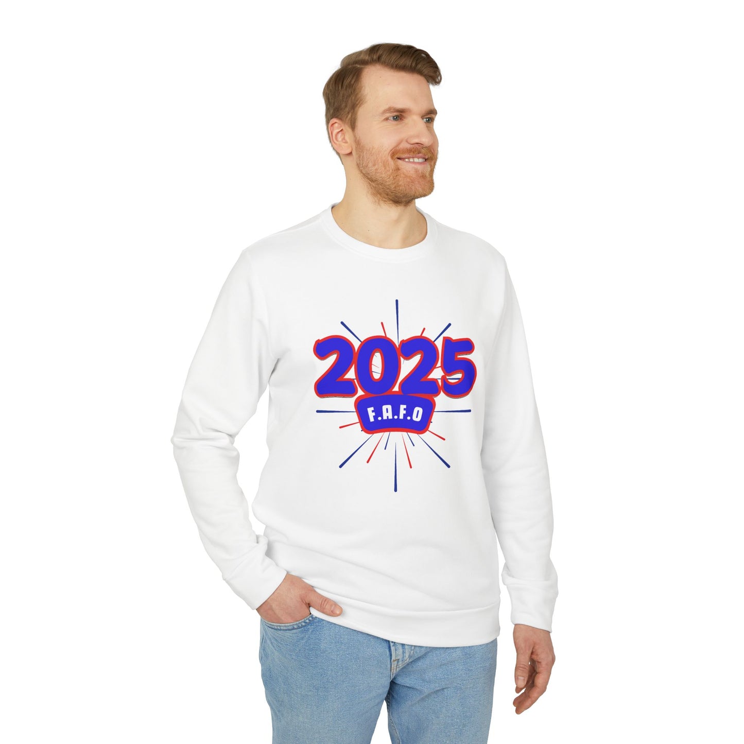Adidas Unisex Fleece "F.A.F.O." Crewneck Sweatshirt, Anti-Trump Regime Shirt, Fight Oligarchy Shirts, F around... You Know the Rest Shirt