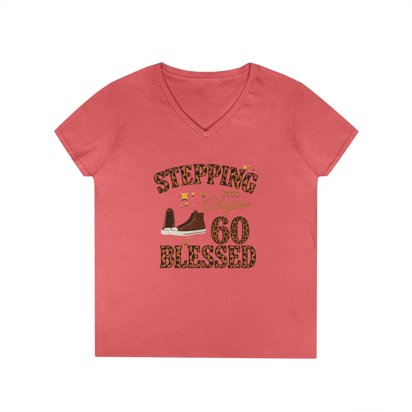 Stepping into Chapter 60 Blessed V-Neck Tee