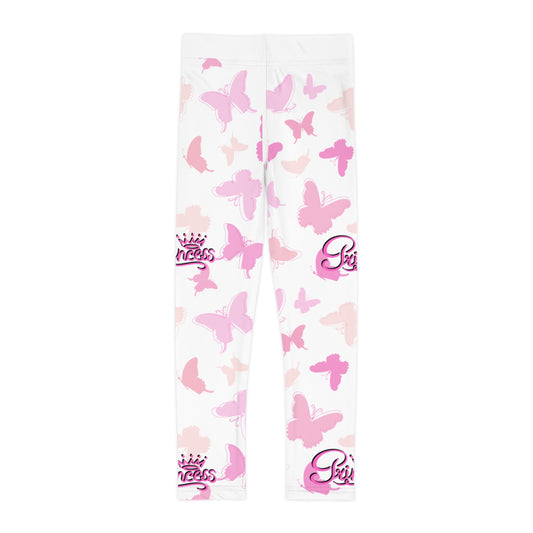 "Princess Dreams Kids Leggings" with Pink & Purple Butterflies (AOP)