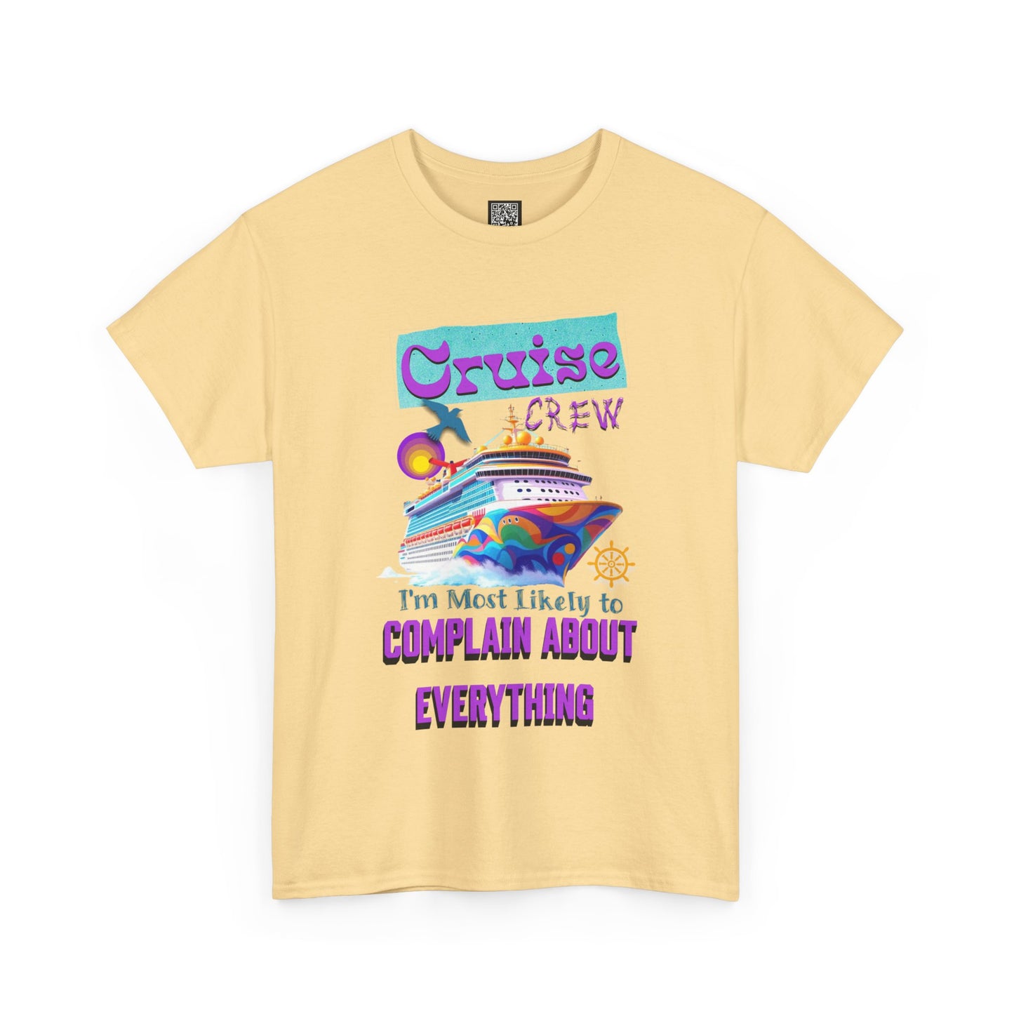 Cruise Crew Unisex Heavy Cotton Tee - Fun Travel T-Shirt for Vacations, Family Cruises, Summer Adventures, Gift for Cruise Travelers,