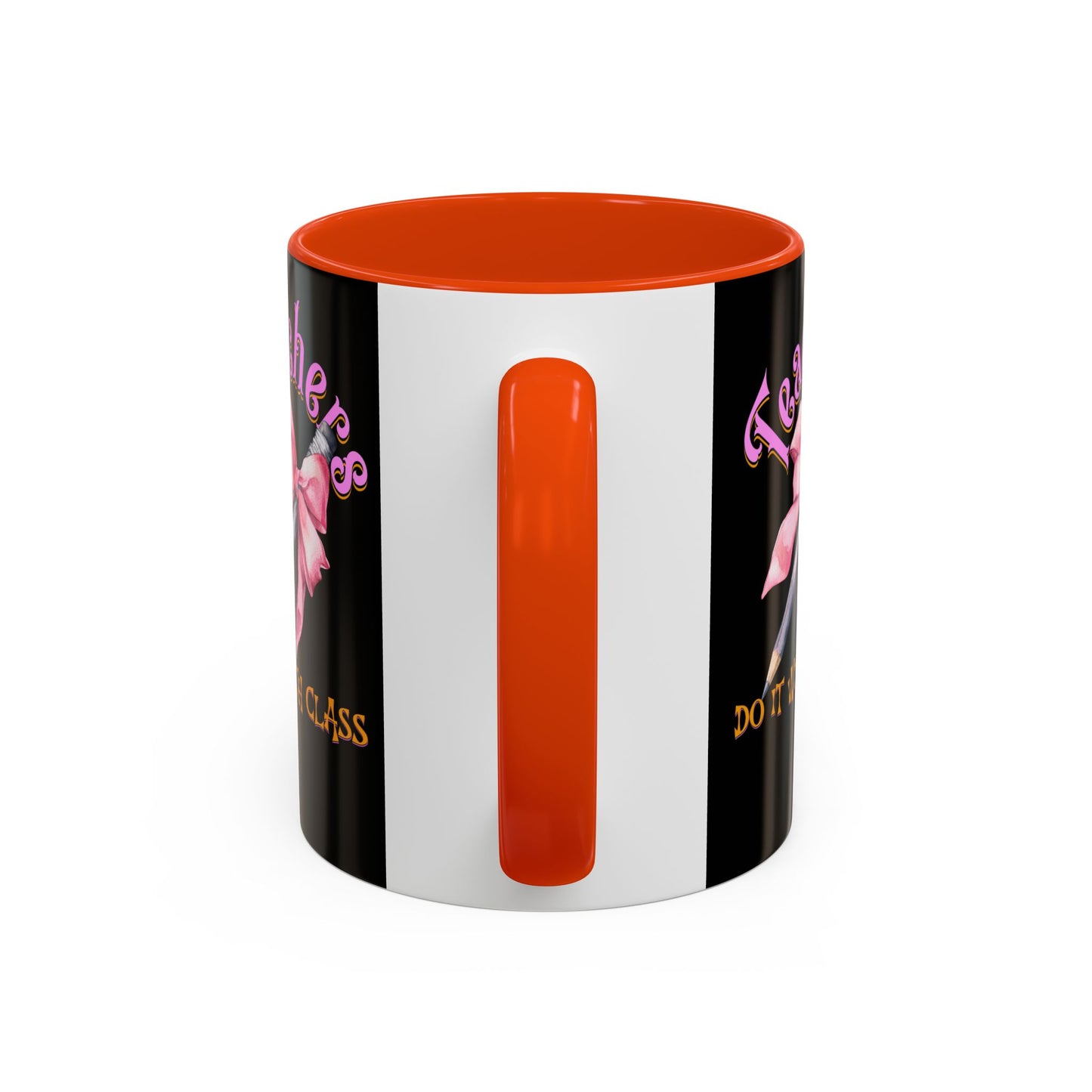 Colorful Mugs (11oz, 15oz), Teacher Appreciation Gift, Cute Gift for Teachers, Coffee Mug for Teachers, Coquette Bow Coffee Mug
