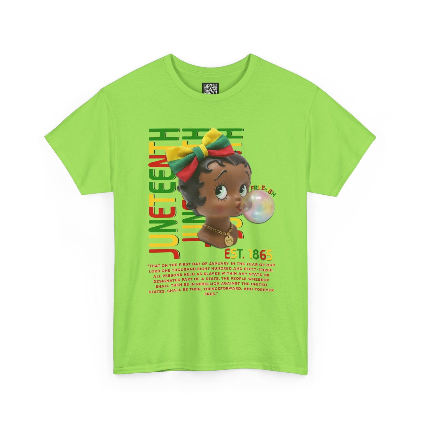 Juneteenth Betty Boop Graphic Tee — "Juneteenth Est. 1865" Celebration T-Shirt