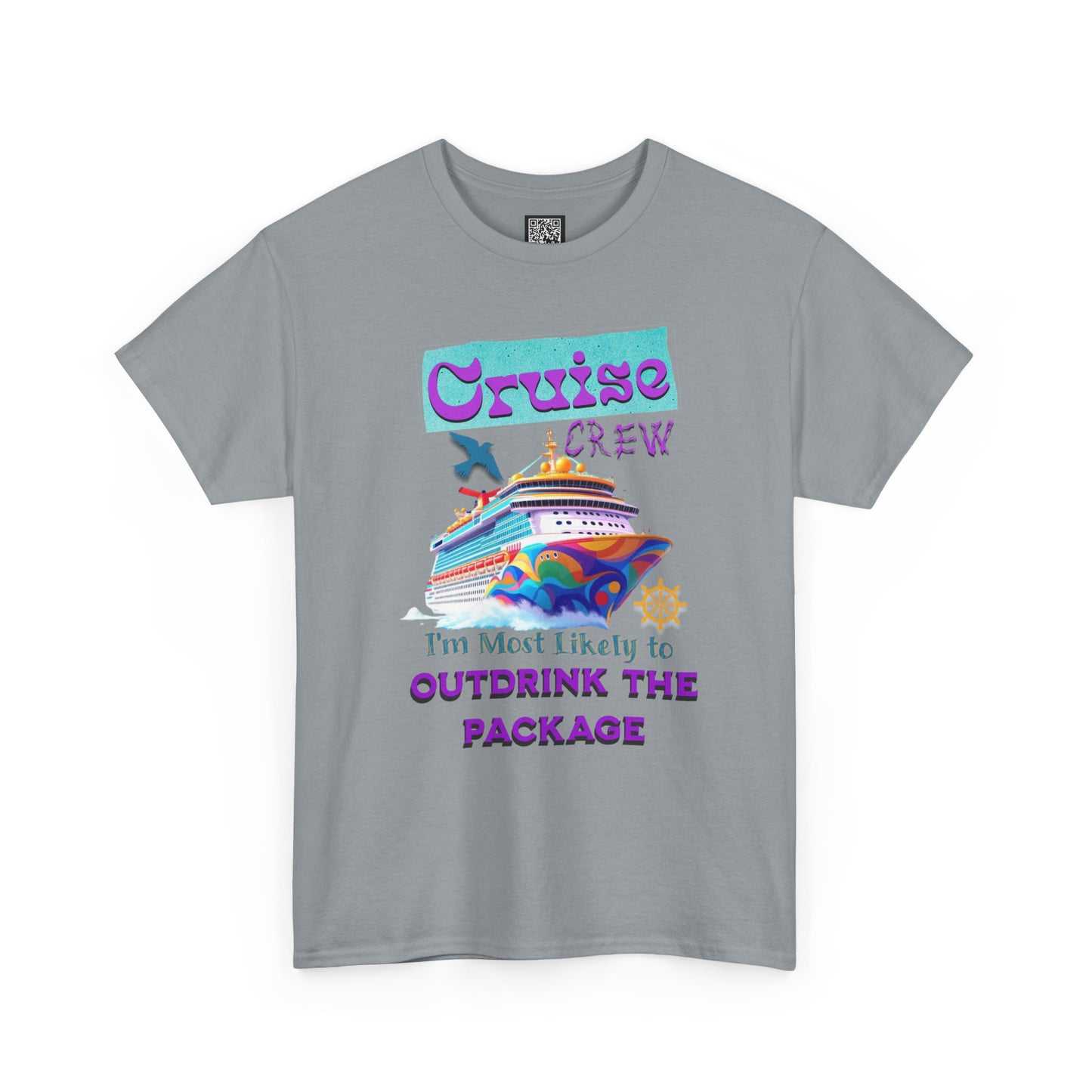 Cruise Crew Outdrink Package Tee | Fun Vacation T-Shirt | Perfect for Summer, Group Trips, Gifts, Drink Package T-Shirt for Cruise