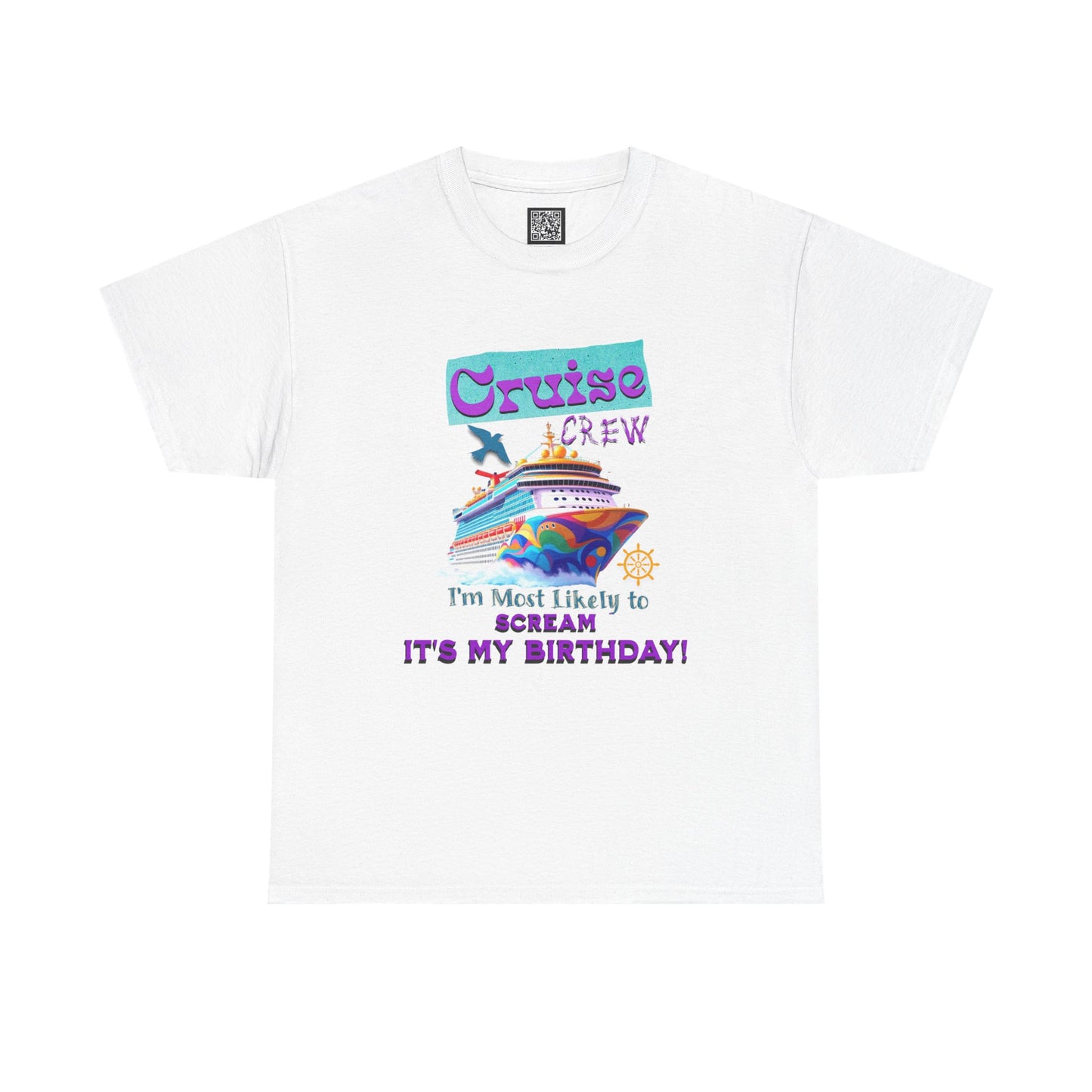 Cruise Crew Birthday T-Shirt, Vacation Shirt, Travel Tee, Fun Cruise Gift, Birthday Celebration Apparel for a Cruise Crew