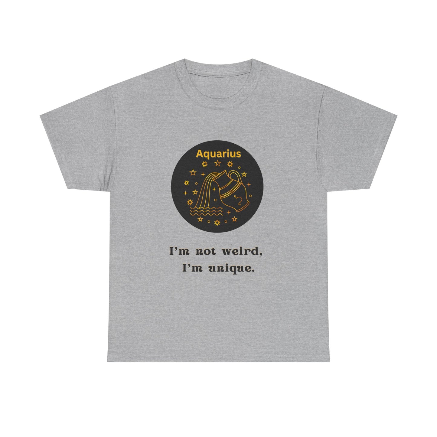 Aquarius T-Shirt, Aquarius Horoscope Gifts, Birth Month Gifts, Zodiac Sign T-Shirt Gifts, Astrology T-Shirt, Unisex Heavy Cotton Tee