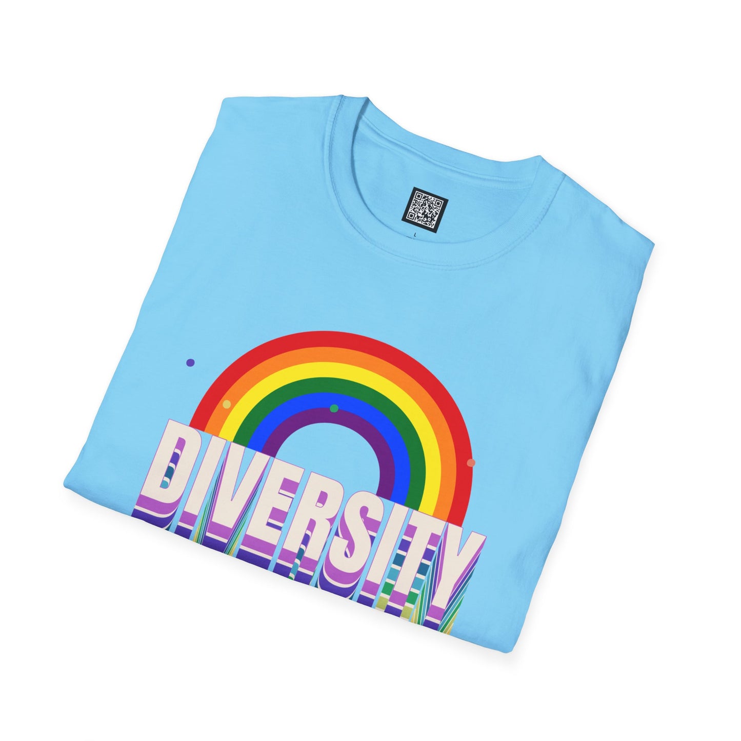 Rainbow Diversity Unisex Softstyle T-Shirt, LGBTQ+ Pride Apparel, WEHO Inclusive Gift, Casual Wear, Colorful Tee for Pride Celebrations