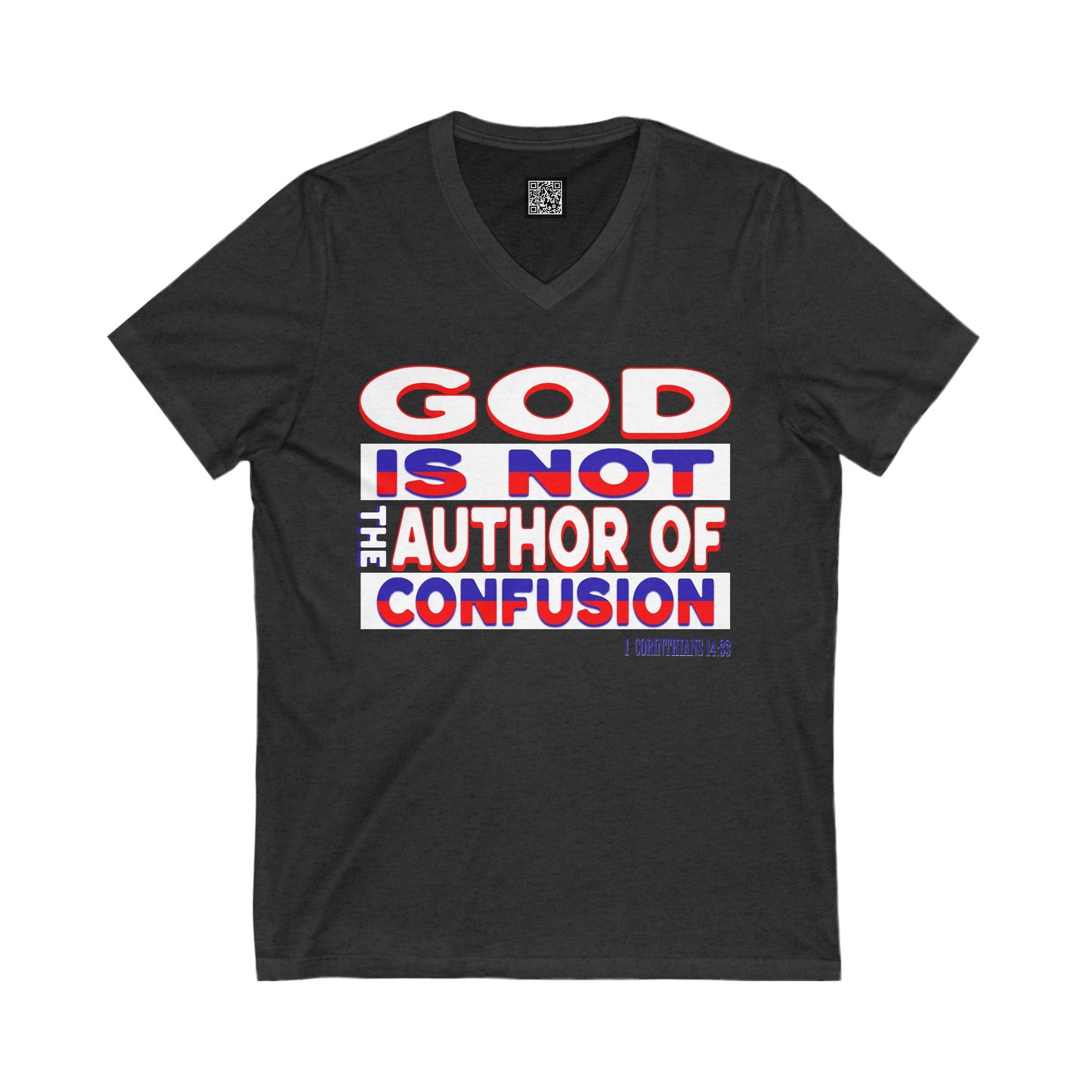 Faith-Based V-Neck Tee, Christian Apparel, Inspirational T-Shirt, Gift for Believers, Casual Outfit, Bible Verse Shirt, Wake up America