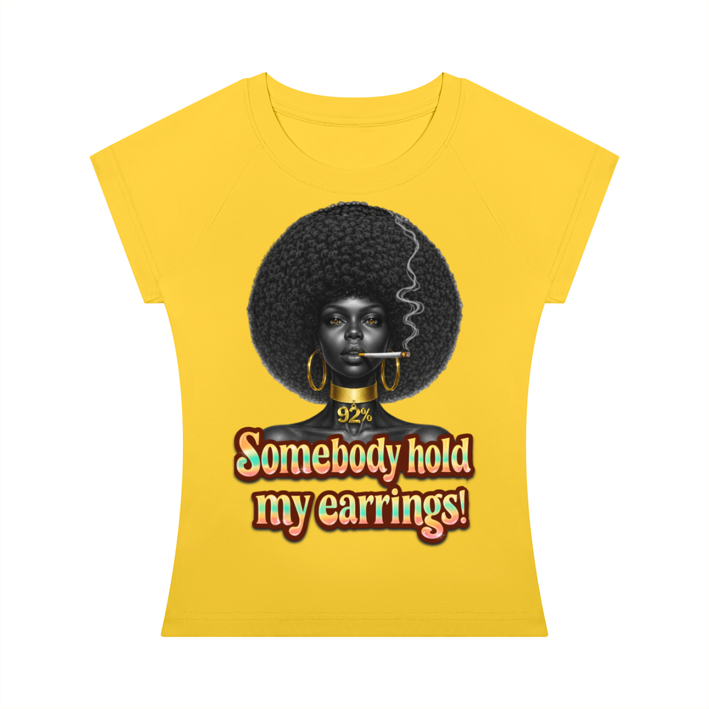 Somebody Hold My Earrings – Women's Slim Fit Bodycon Raglan T-Shirt