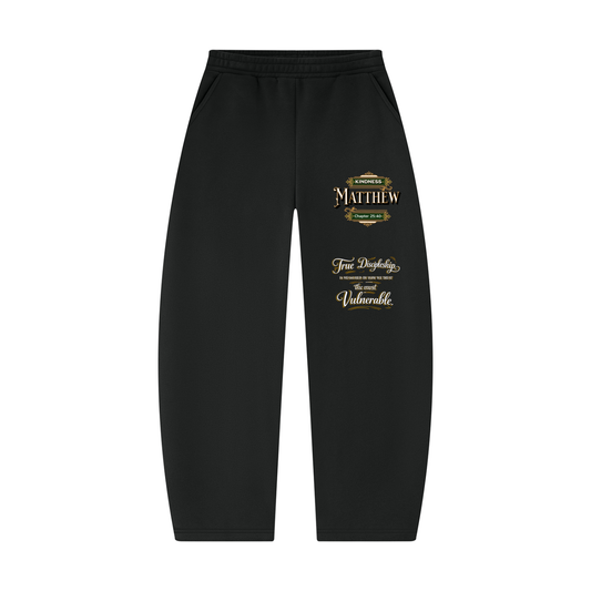 Kindness Matthew 25:40 – Unisex Barrel Leg Graphic Sweatpants