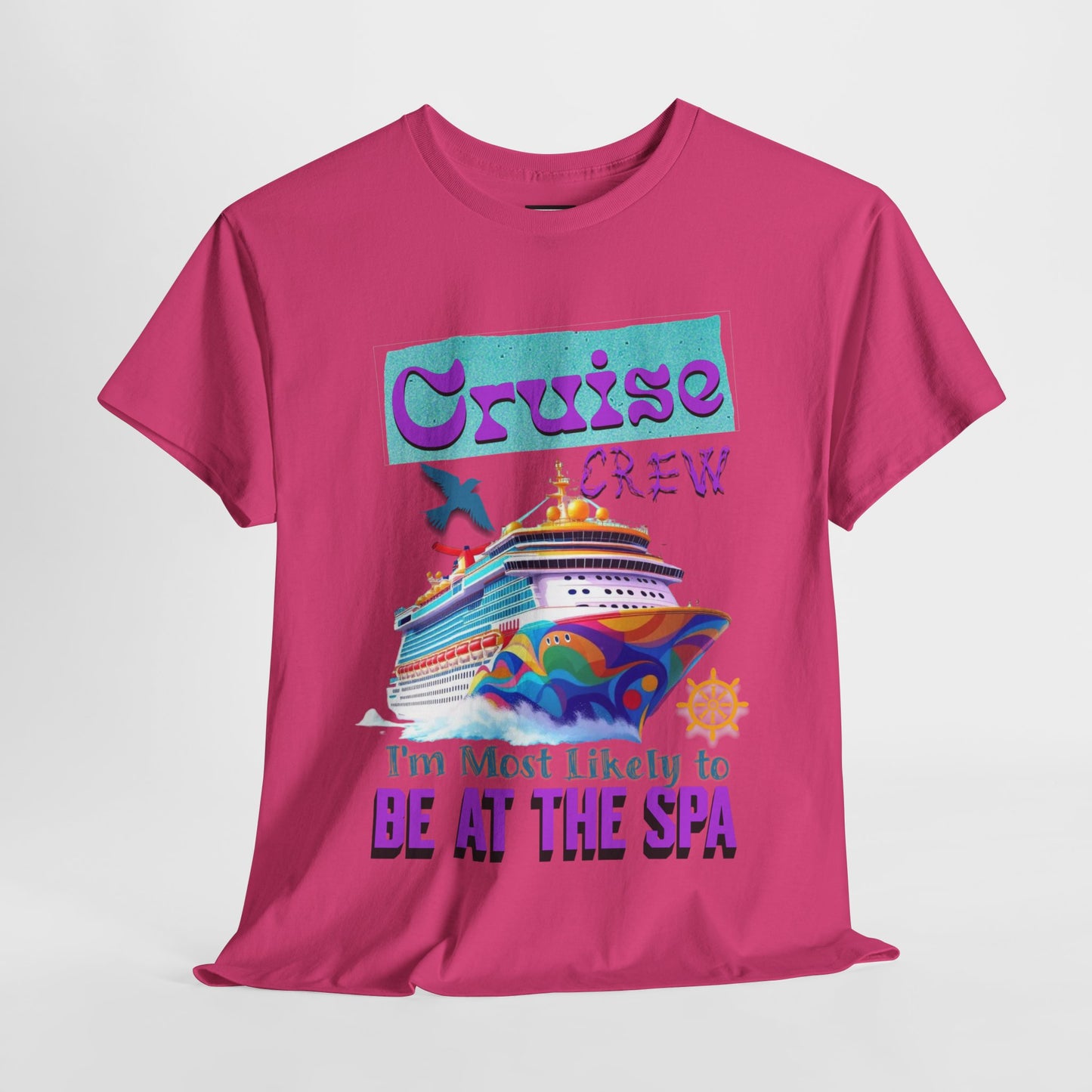 Cruise Crew Unisex Tee - Spa Day Vibes, Cruise Vacation T-Shirt, Funny Group Travel Apparel, Cruise Wear, Summer Fun Shirt