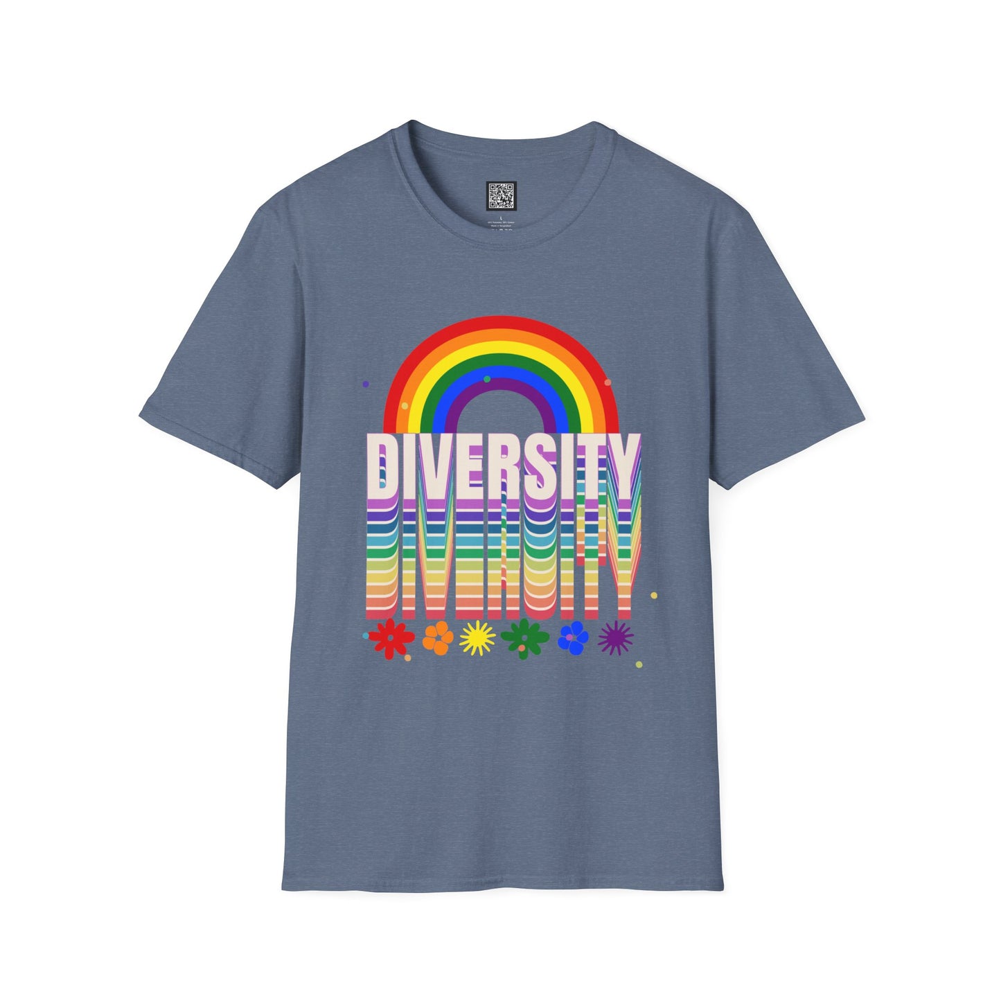 Rainbow Diversity Unisex Softstyle T-Shirt, LGBTQ+ Pride Apparel, WEHO Inclusive Gift, Casual Wear, Colorful Tee for Pride Celebrations