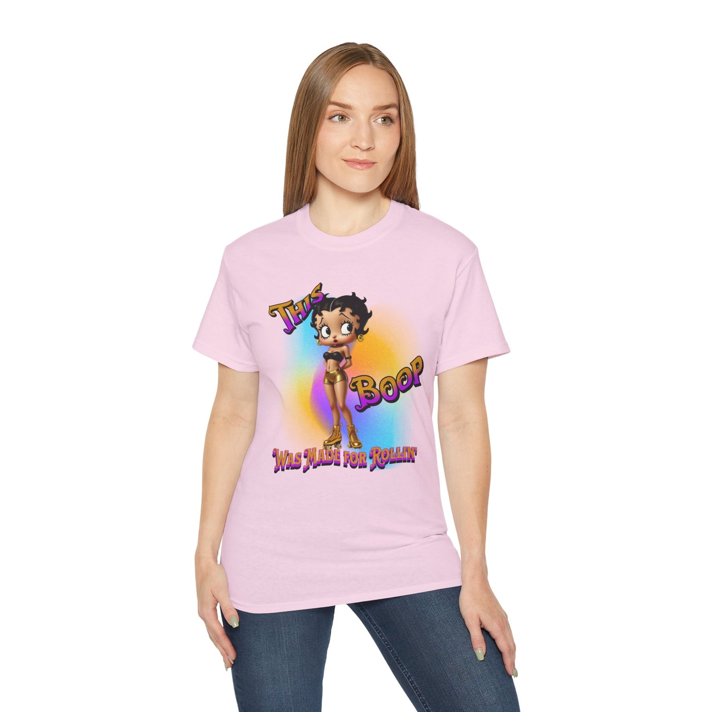 Retro Betty Boop Cartoon Tee, Fun Skater Themed T-Shirt, Vintage Skater Girl Shirt, Casual Wear, Betty Boop Design, Perfect Gift for Skater Fans