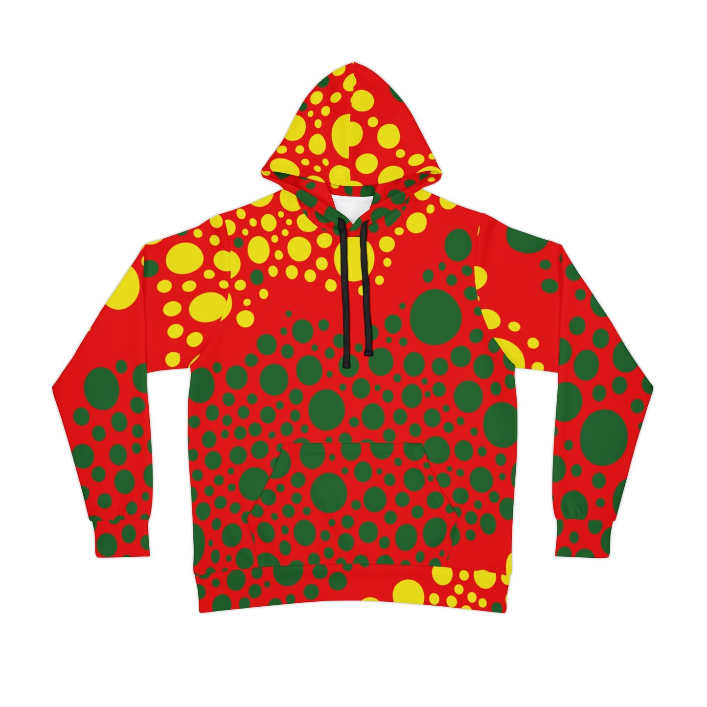 Vibrant Dot Pattern Athletic Hoodie - Perfect for Fitness & Festive Celebrations, One-of-A-Kind Print, Cute Workout Gear, Activewear for Her