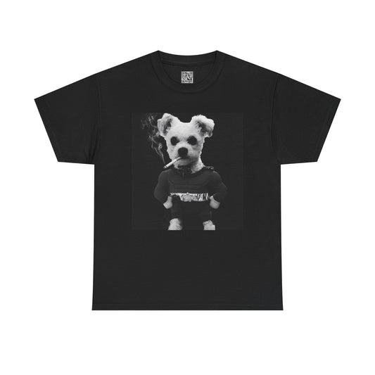 Custom Dog Graphic Tee — Vintage Black & White Puppy Photo T‑Shirt
