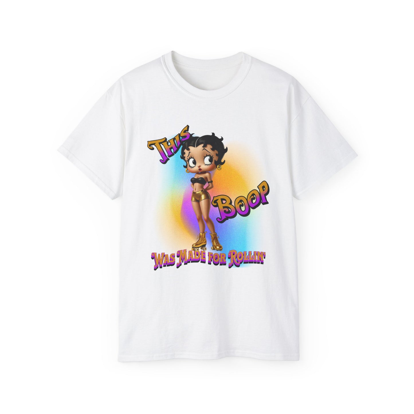 Retro Betty Boop Cartoon Tee, Fun Skater Themed T-Shirt, Vintage Skater Girl Shirt, Casual Wear, Betty Boop Design, Perfect Gift for Skater Fans