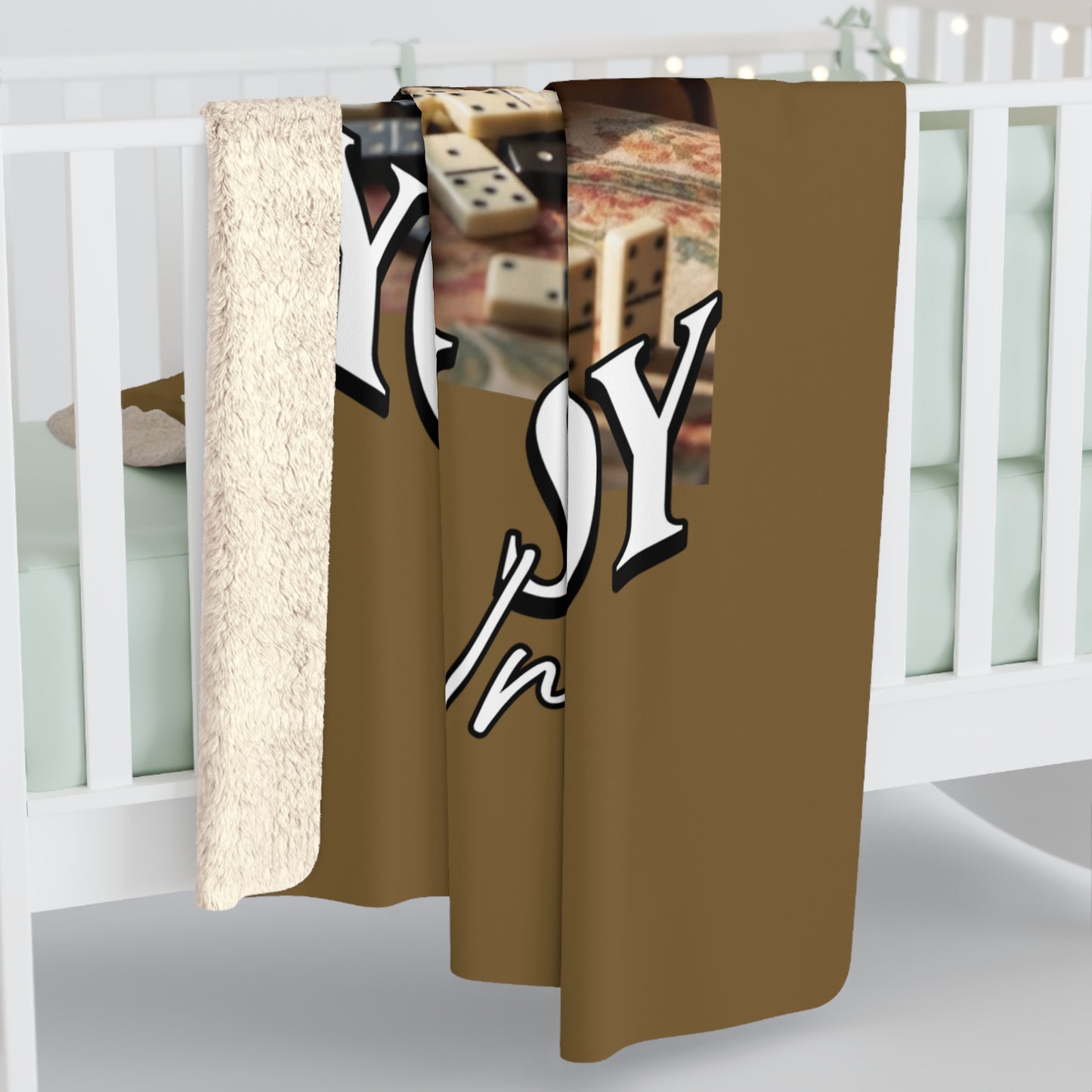 Custom Sherpa Fleece Blanket – Funny 'If You Study Long You Study Wrong' Dog Dominoes Throw