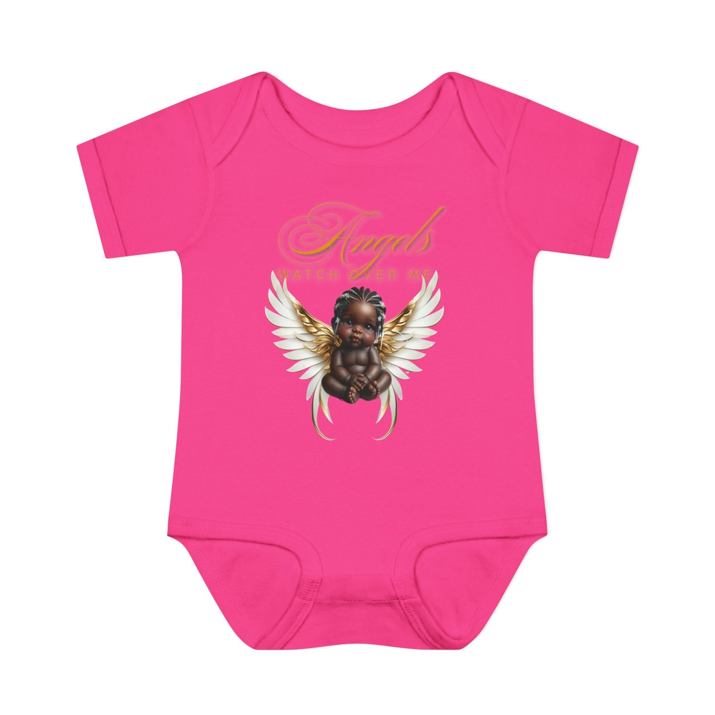 Angel Watch Over Me Infant Bodysuit – Adorable Baby Outfit for Newborns, Divine Guidance Baby Onesies, Religious Baby Onesies