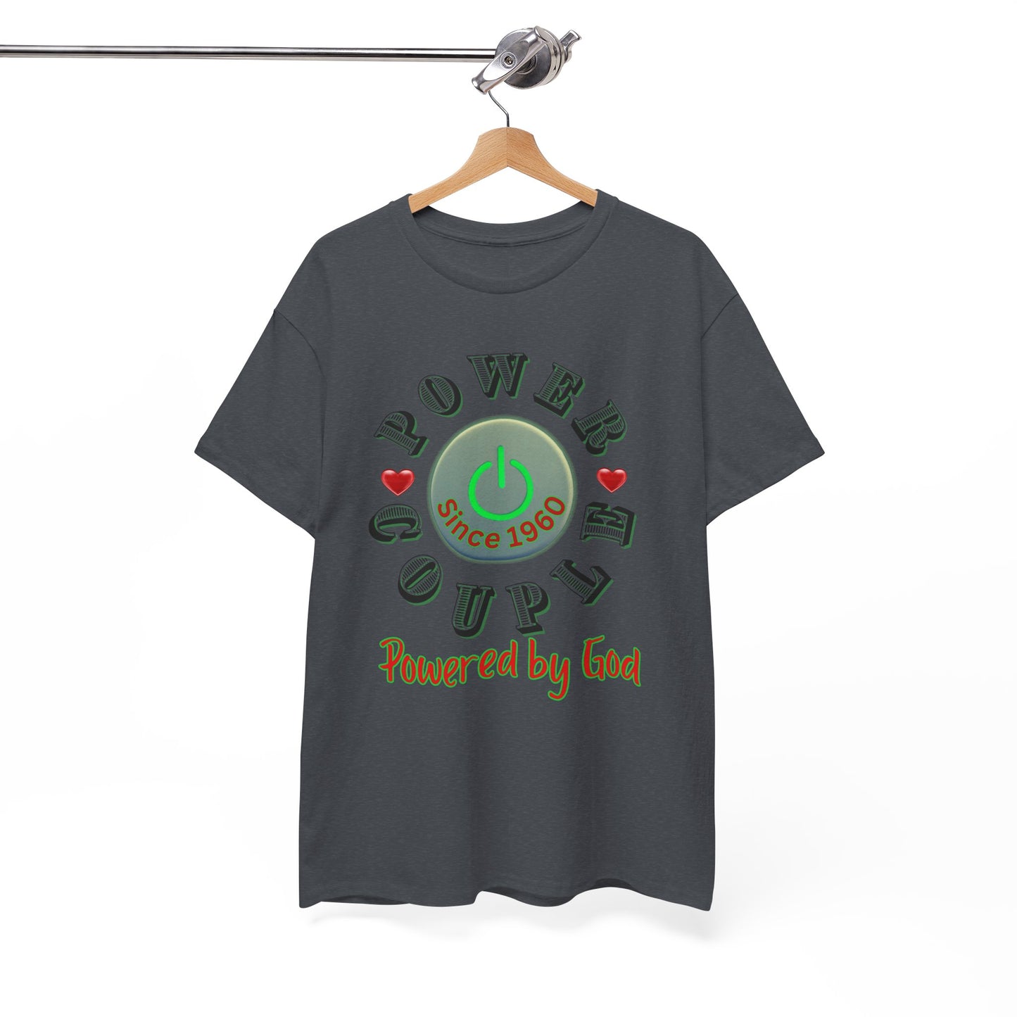Power Couple - Powered by God T-Shirt | Anniversary Shirt for Couples Since 2011, Valentine T-shirt for Couples Unisex Heavy Cotton Tee