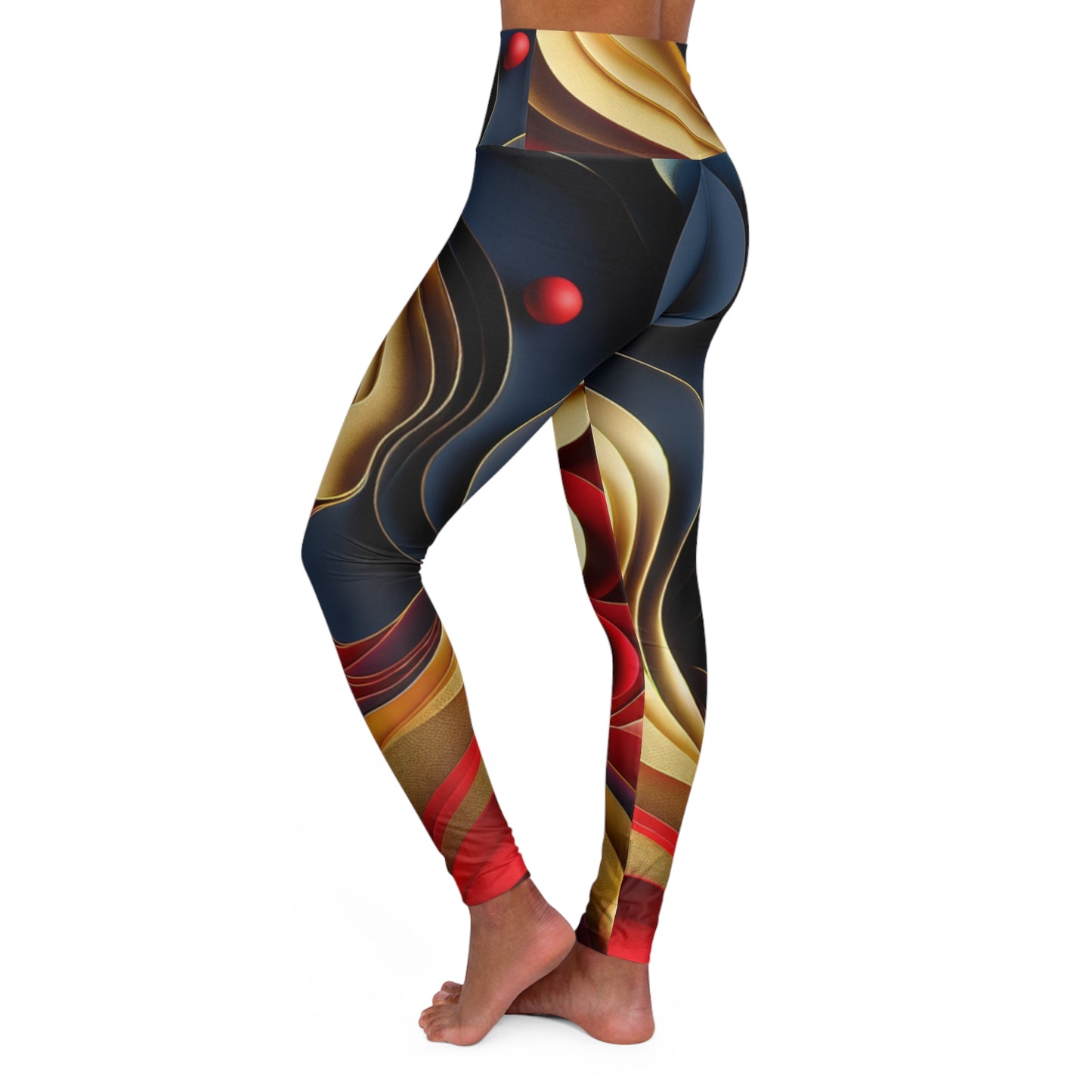 Vibrant Abstract High Waisted Yoga Leggings, (Matching Hoodie Available), Activewear for Fitness, Trendy Exercise Pants, Gift for Gym Lovers