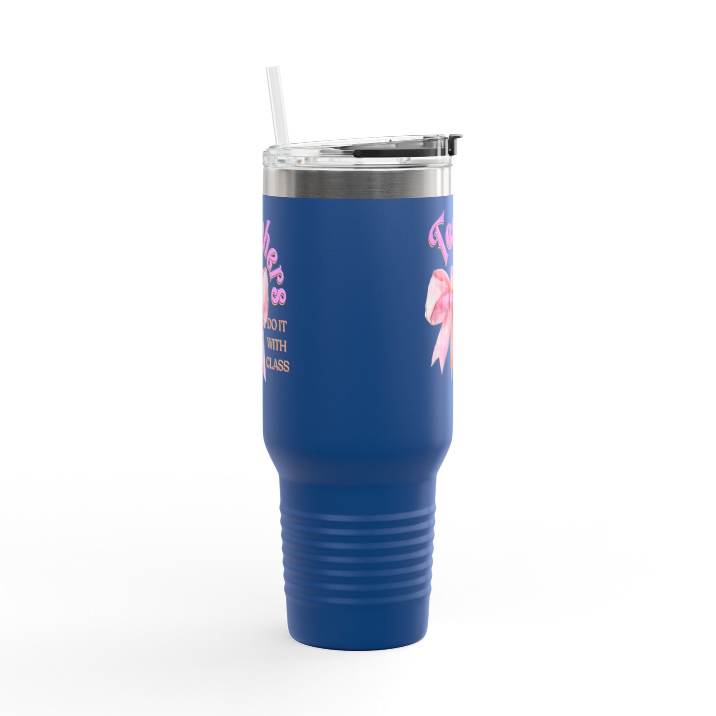 Stylish Insulated Travel Mug for Teachers, Cute 40oz Coquette Teacher Tumbler, Gifts for Educators, Coffee Lover Travel Cup, Back to School Mug Gift
