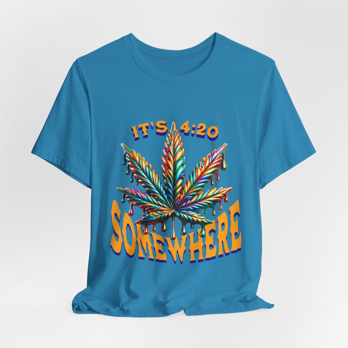 It's 420 Somewhere T-Shirt, Funny Marijuana Shirt, Cannabis Lifestyle Shirts, Funny Stoner Shirt, Cannabis Leaf T-Shirts, 420-Friendly Fashion
