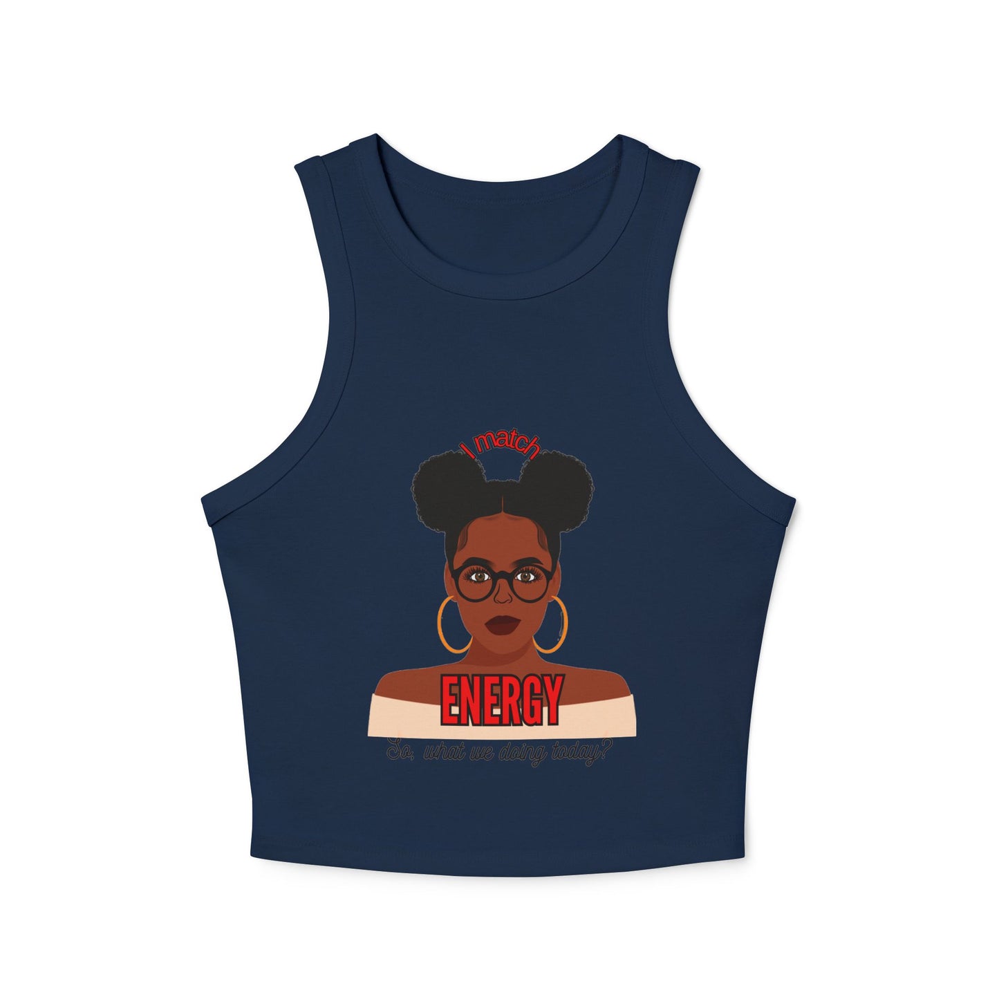 I Match Energy Women's Micro Rib Racer Tank Top,