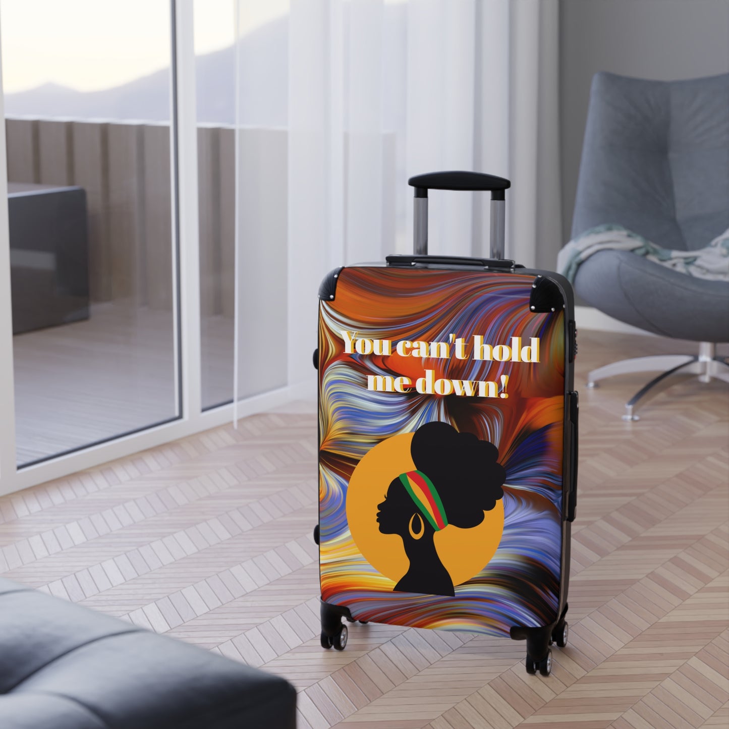 Afrocentric Suitcase for Women, Personalization Available Upon Request