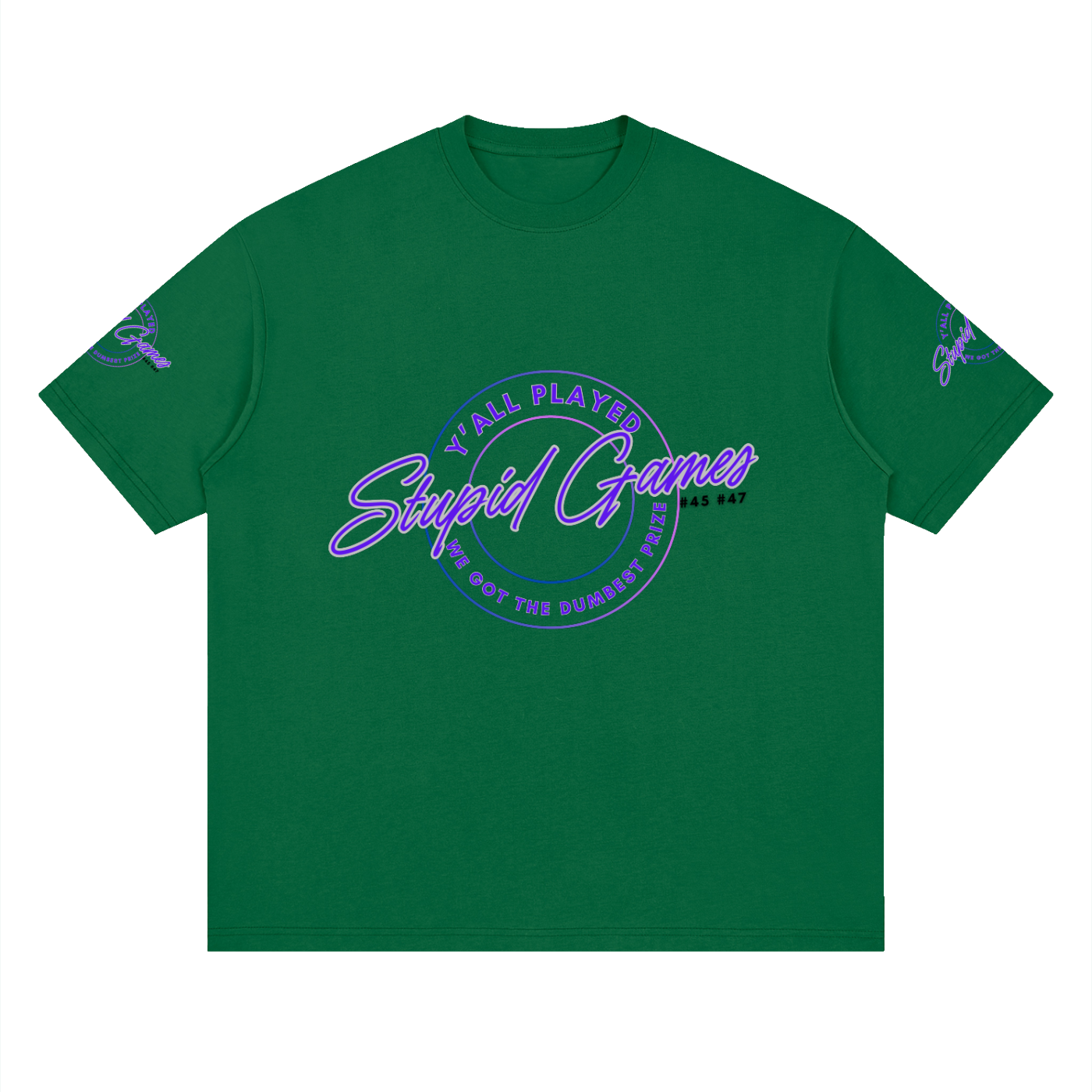 "Played Stupid Games" Streetwear Loose Drop Shoulder Tee