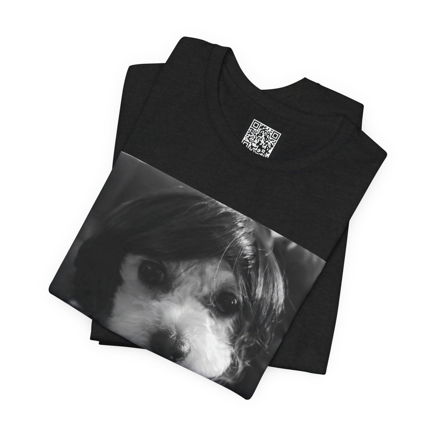 Personalized Dog Photo Tee — Retro Black & White Puppy Portrait T-Shirt