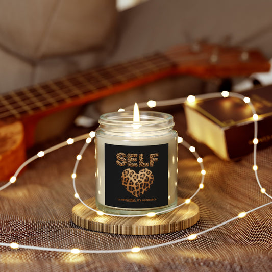 Self-Love Is Not Selfish, It's Necessary Scented Candles, Coconut Apricot Wax (4oz, 9oz)