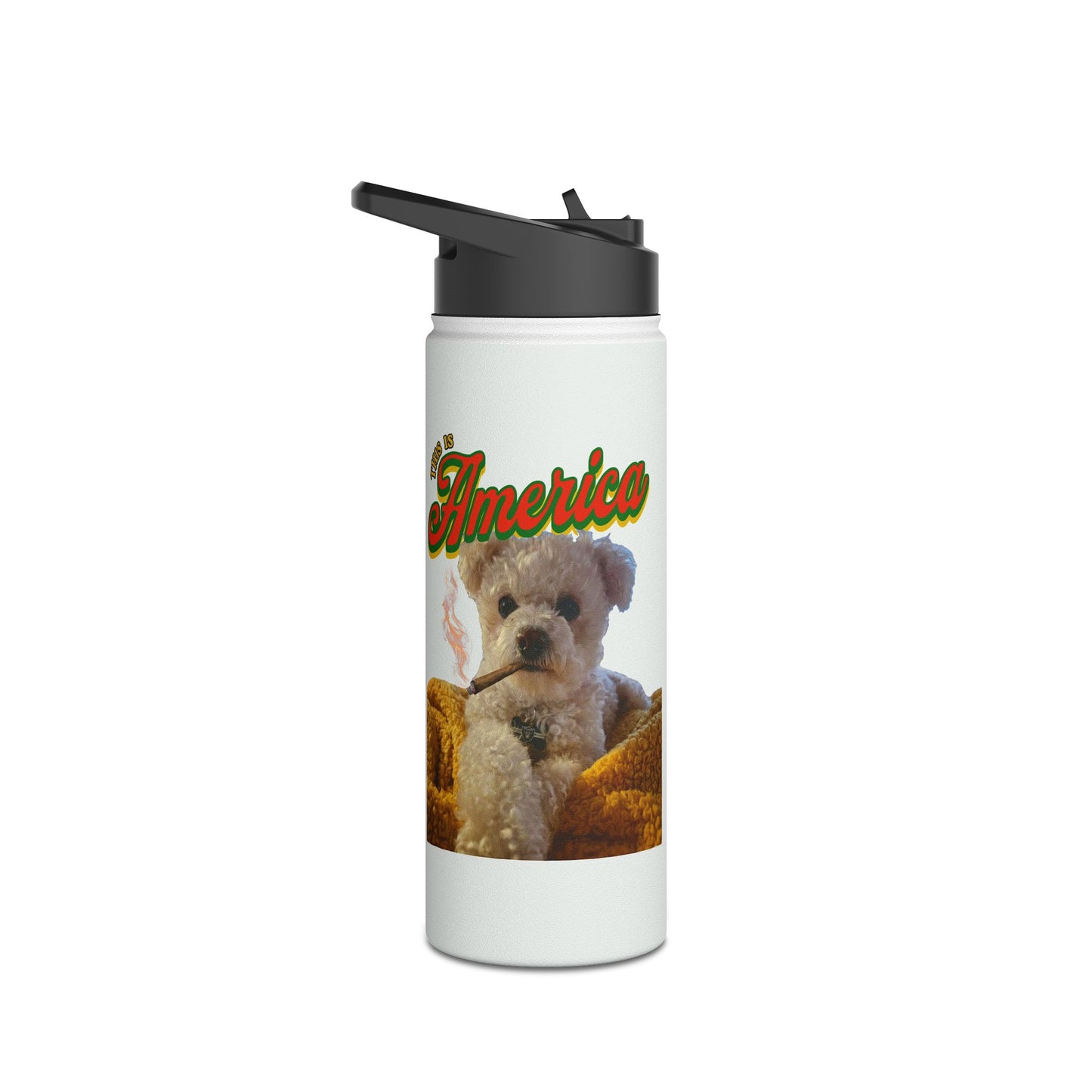 Pet Lover Stainless Steel Water Bottle — Cute Custom Dog Photo Design