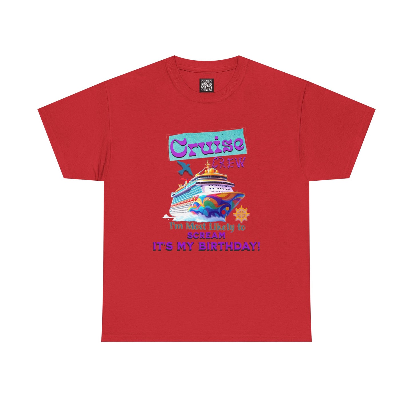 Cruise Crew Birthday T-Shirt, Vacation Shirt, Travel Tee, Fun Cruise Gift, Birthday Celebration Apparel for a Cruise Crew