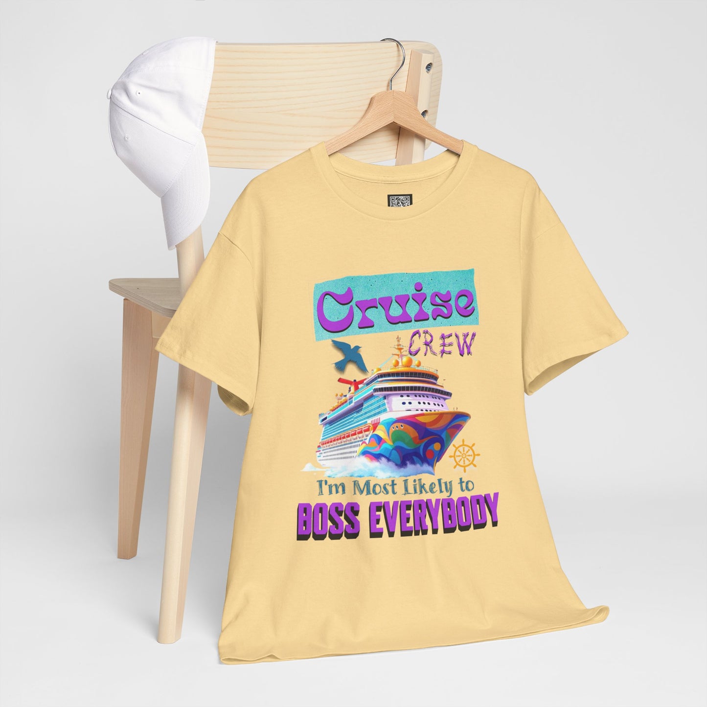 Cruise Crew Heavy Cotton Tee - Fun Cruise Vacation Shirt, Cruise-themed Apparel, Travel Gift, Nautical Wear, Summer Adventure T-Shirt