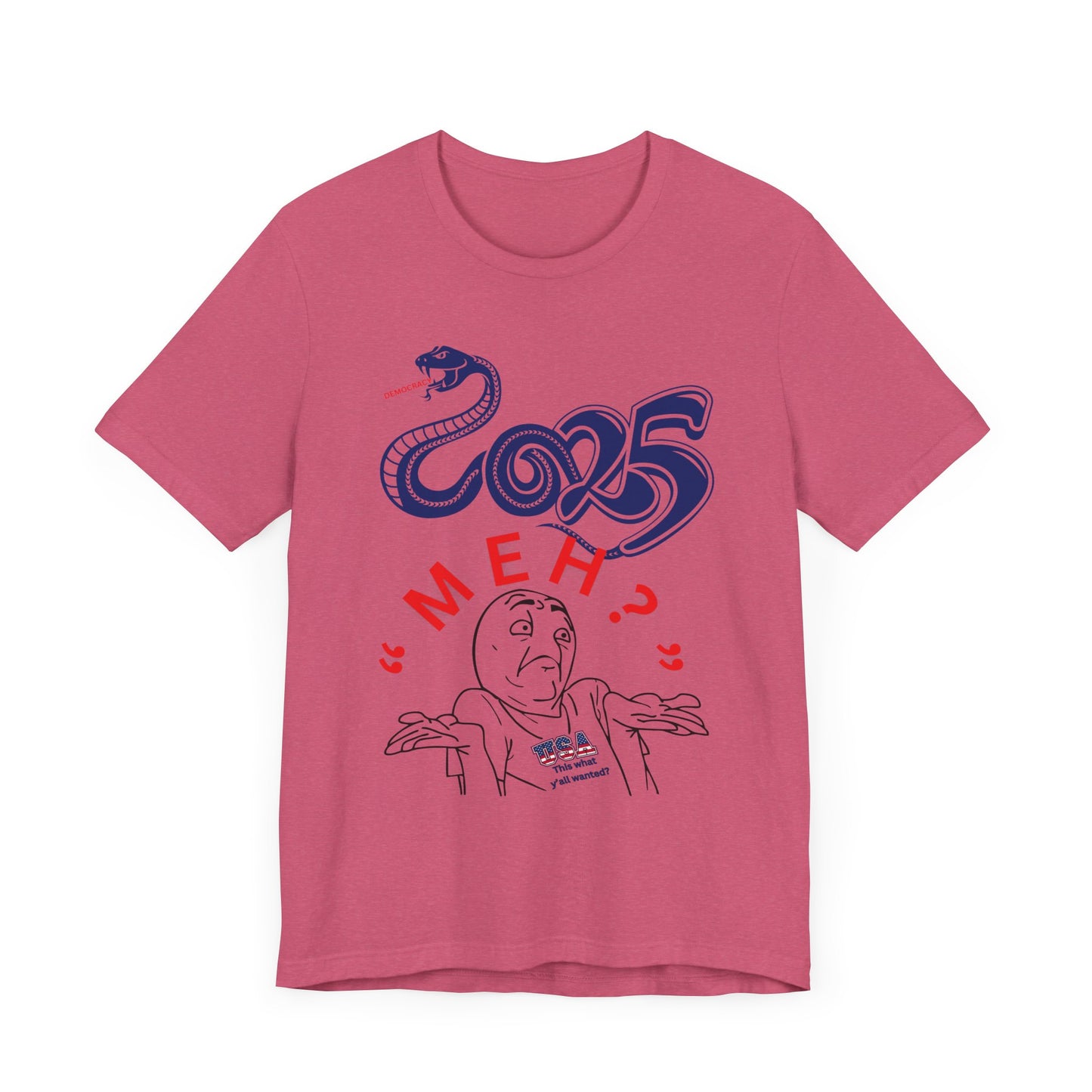 2025 "Meh" T-Shirt Unisex Jersey Short Sleeve Tee, Funny 2025 T-Shirt, New Year's T-Shirt, 92% Black Women, Black Girl Magic,