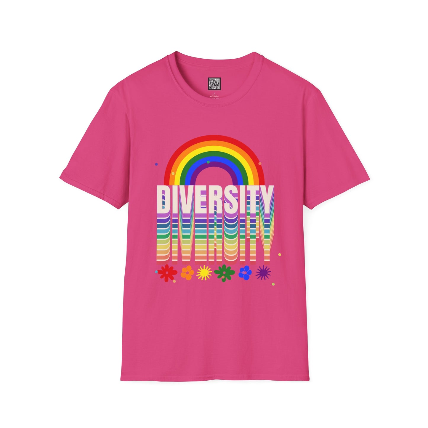 Rainbow Diversity Unisex Softstyle T-Shirt, LGBTQ+ Pride Apparel, WEHO Inclusive Gift, Casual Wear, Colorful Tee for Pride Celebrations