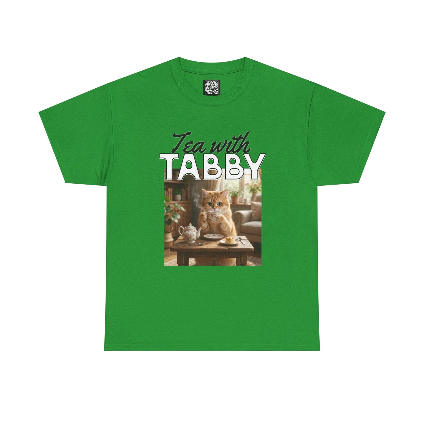 Personalized Tea with Tabby T-Shirt — Custom Cozy Cat Graphic Tee