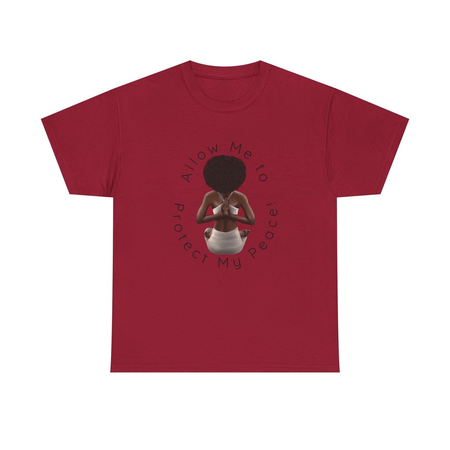 Protect My Peace Yoga Art - Afrocentric Serenity T-Shirt, Black History Month Shirts, T-Shirt Gift for Black Women, Gift for Yoga Enthusiast