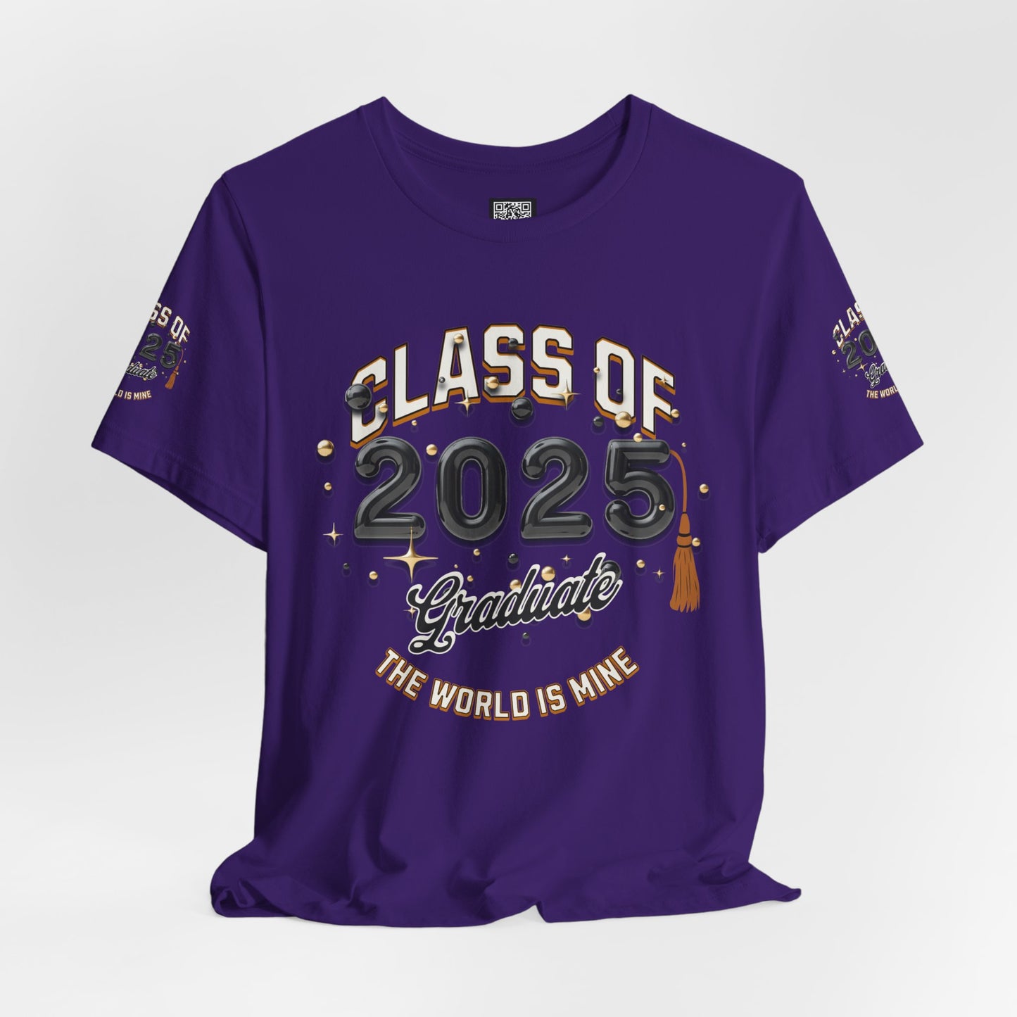 2025 Graduate Unisex Jersey Tee, Class of 2025 Graduation Shirt, Graduation Pride for 2025T-Shirts, The World is Mine Tees