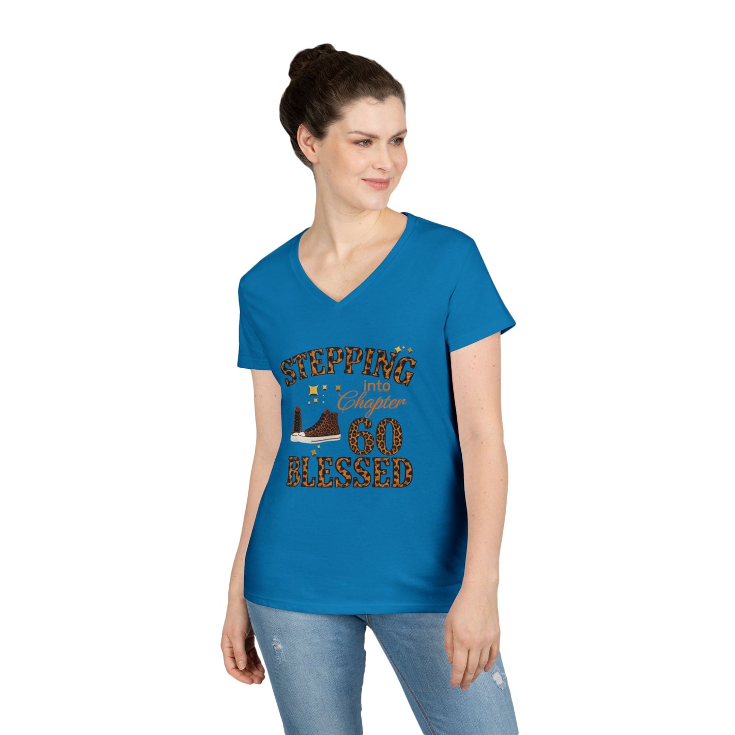 Stepping into Chapter 60 Blessed V-Neck Tee