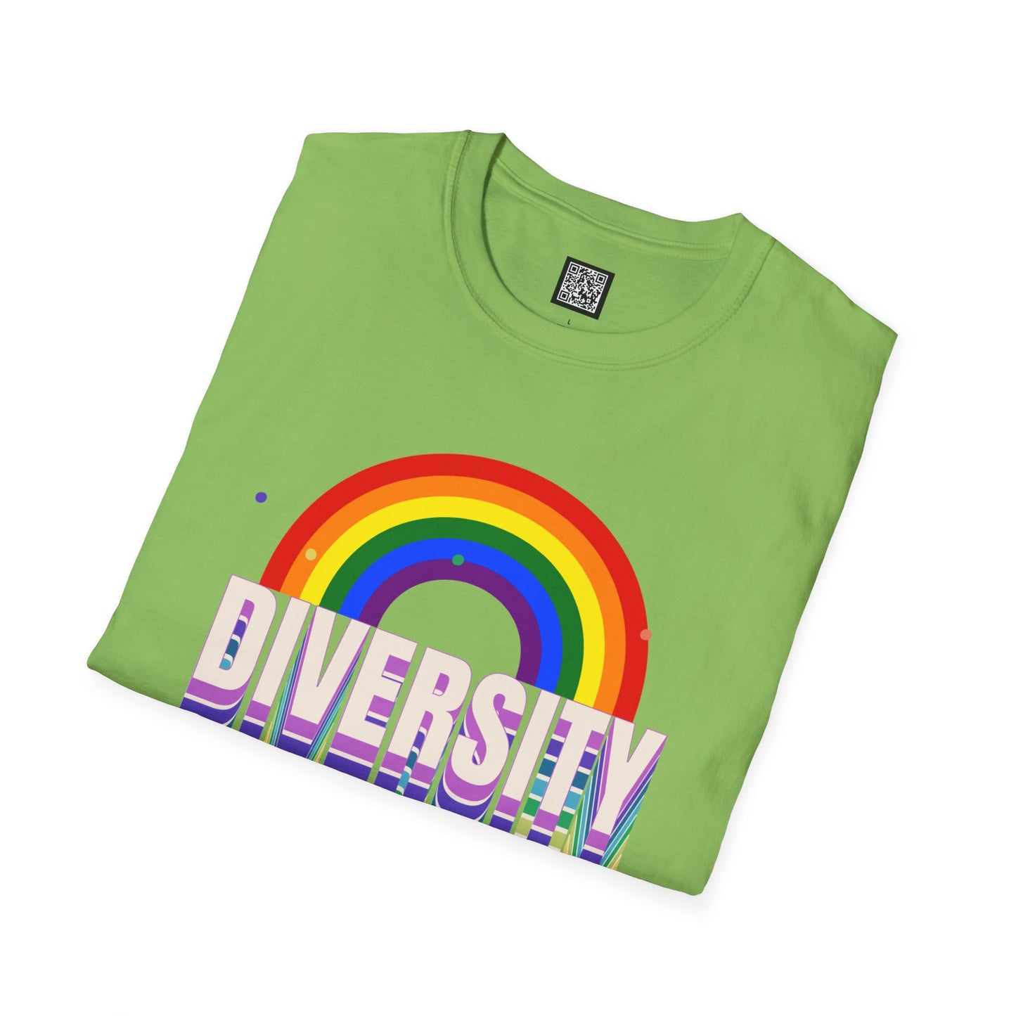 Rainbow Diversity Unisex Softstyle T-Shirt, LGBTQ+ Pride Apparel, WEHO Inclusive Gift, Casual Wear, Colorful Tee for Pride Celebrations