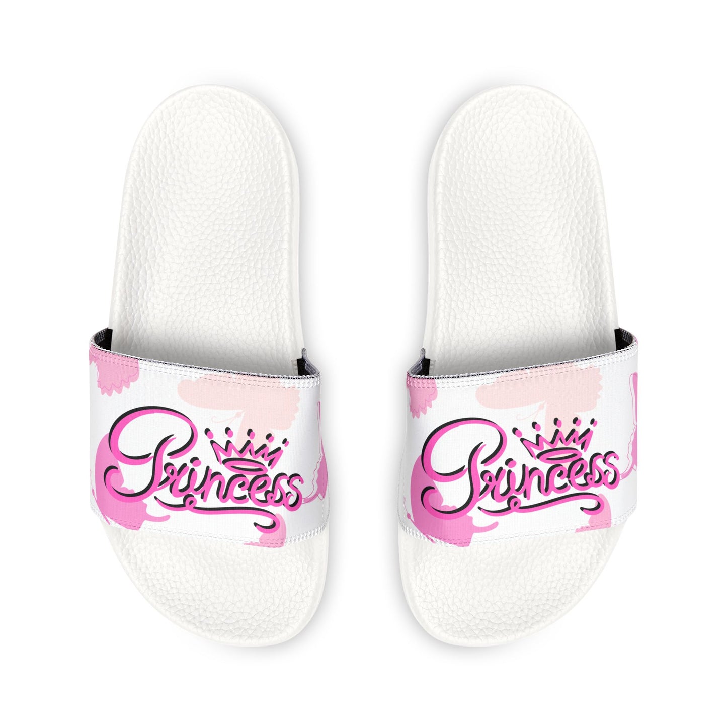 "Princess Dreams" Kids Slide Sandals with Pink & Purple Butterflies